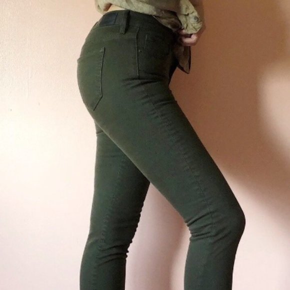 Zara skinny army green jean - size 40 - Picture 6 of 6
